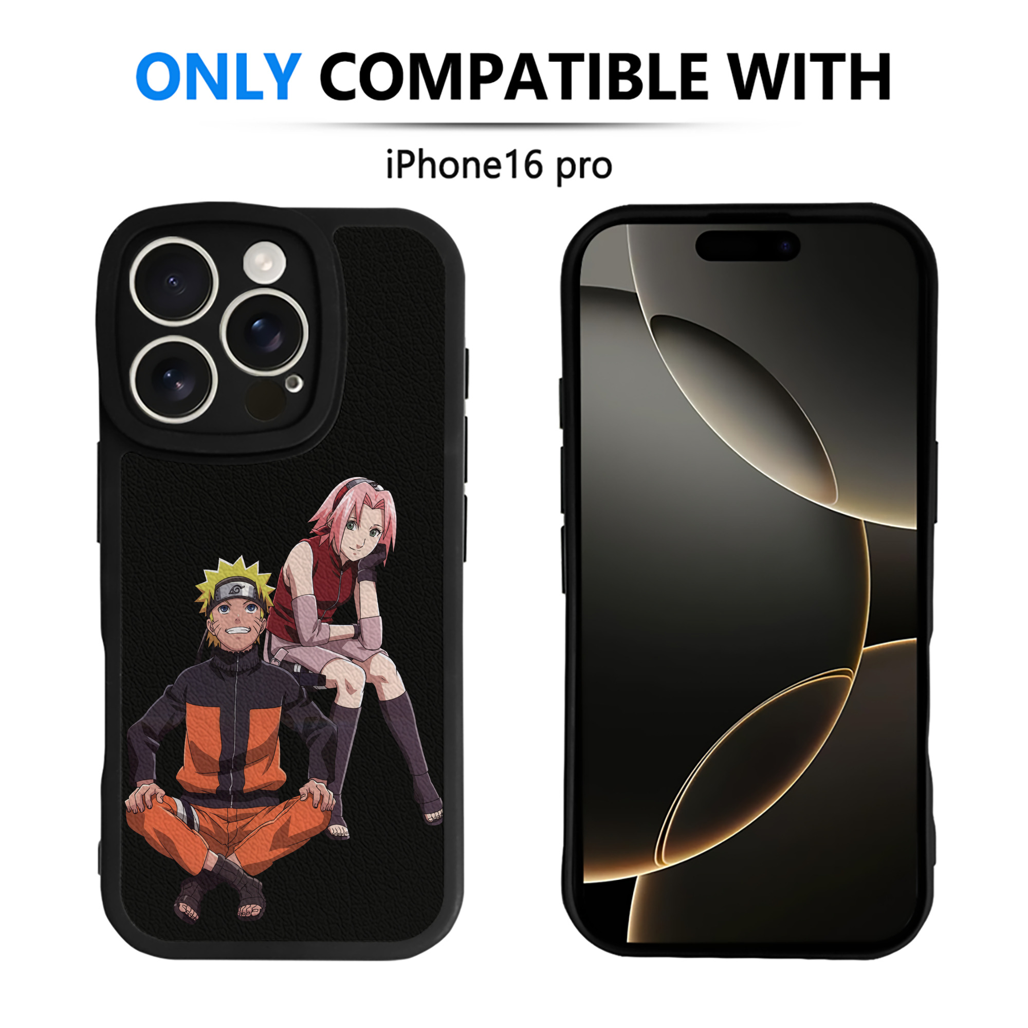 （画像用） NARUTO -ナルト- うずまき ナルト Uzumaki Naruto 【iPhone 16シリーズ対応】シリコンスマホケース（レザー調） 材質：シリコン